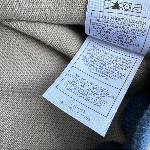 Disney Parks Sweatshirt Mens 1/2 Zip Long Sleeve Cowl Neck Stretch Blue Small - Picture 13 of 14